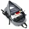 DHL30PCS Torby plecakowe Mężczyźni płótno Wodoodporna torba do szkoły USB z koszykówką z siatką mieszanką 15 -calową 15 -calową