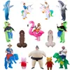 Nowy Design Dorosłych Nadmuchiwane Dinozaur Kostium Kid Alien Sumo Bear Halloween Boże Narodzenie Party Cosplay Costumes Blow Up Dresses Q0910