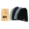 Électronique Universal Caps Écouteurs Men Femmes Soft Hiver Beanie Grid Ligne Chapeaux