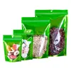 Mutli-tamanhos e cores Clear e Colorful Zip Bloqueio Comida Grau Fique para cima Bolsas De Embalagem Selo Zíper Flower Flower Herb Embalagem Bolsas