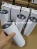 Stock de stock de EE. UU. Tumblers de sublimación de 20 oz con botellas de agua de acero inoxidable de paja tazas de tazas de doble aislamiento para regalos de fiesta 1 días de entrega