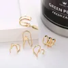 Mode Gold Star Leaves Non-Piercing Ear Clip Oorbellen Voor Vrouwen Eenvoudige nep Cartilage Oren Manchet Sieraden Accessoires