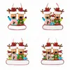 Jul Ren Hängande Harts Hängande Ornament Familj av 2 3 4 5 Xmas Tree Decoration PCrafter med sträng Assorted Pendants Gratis DHL HH21-804