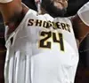 Nik1 NCAA College ita State Shockers Baloncesto Jersey 32 Tate Busse 33 Asbjorn Midtgaard 44 Isaiah Chandler Costura personalizada