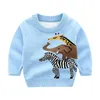 Herbst Jungen Pullover 2021 Neue Ankunft Pullover für Kinder Kinder Gestrickte Cartoon Tiere Muster Top Y1024