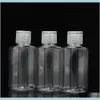 PACKING OFFICE School Business Industrial 2oz Plastic flessen Clear met dop 60 ml Refilleerbare lege flescontainers voor shampoo liqui
