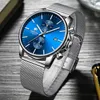 Men Watch CHEETAH Top Brand Stainless Steel Waterproof Chronograph Watches Mens Business Blue Quartz Wristwatch reloj hombre 210517