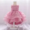 Dziewczyna Dresses Princess Baby Girls Dla Casual Z Długim Rękawem Kwiatowa Sukienka Niemowlę Pierwsze Urodziny Party Toddler Girl Ubrania