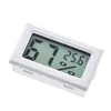 Uppdaterad Embedded Digital LCD-termometer Hygrometer Temperatur Luftfuktighet Tester Kylskåp Frysmätare Övervaka Svart Vit Färg DH2030