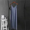 Knitted Vestidos Solid V Neck All Match Simple Fashion Long Dresses Casual Spring Summer Dress Women Loose 16148 210415