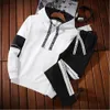 Rahat Eşofman Seti Erkekler Moda 2021 Jogger Spor Spor Takım Elbise Bahar Sonbahar İki Adet Hoodies Pantolon Set Erkek Ter Suit1