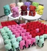 Wedding Party Gifts 25CM Teddy Bear PE Plastic Artificial Flowers Foam Soap Rose Flower Valentines Day Gift Birthday Christmas Decorations