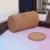 Современный минималистский коврик для чашки канавкой деревянная подушка круговая полировка пробковая изоляция колодки чашки коврики