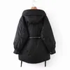 Women Winter Loose Thick Warm Parka Jackets Coats Hooded Down Cotton Plus Size Female Fashion Street Parkas Outerwear 210513
