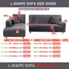 Elastische stretch sofa cover 1/2/3/4-zits SOCK-slipcover Couch Covers voor Universal Sofas Woonkamer Sectional L Formy 210723