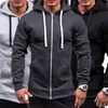 Mäns Hoodies Sweatshirts Bomull Hoodie Casual Half Dome Full Zip Hooded Sweatshirt Kläder Lounge Wear