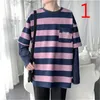 Long-sleeved T-shirt men's autumn cotton loose solid color bottoming shirt trend students 210420