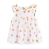 Mudkingdom Meyveli Toddler Kız Jumper Elbisesi Ile Tül Çilek Küçük Kızlar Elbiseler Çocuklar Yaz Giysileri Prenses 210615