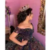 Puffy Skirt Princess Quinceanera Dresses Off Shoulder Beaded Sequins Lace-up Corser Vestidos formales Sweety 15 Prom Dress