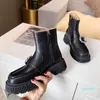 2021 أحذية مارتن أحذية سوداء اللون الكاحل مصممين النساء فساتين شتاء الجودة غير الانزلاق مع مربع Size35-40 6991