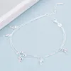 Women Girl Cute Dolphin Anklet Silve Plated Double-layer Animal Anklets for Gift Party Fashion Jewelry Accessories