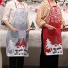 Aprons Merry Christmas Apron Cute Adjustable Gnome Snowflake Cooking Housework For Adults
