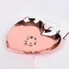 Ring Jewelry Stainless Steel Tray Necklace Bracelet Heart-shaped Trays Bedroom Desktop Storage Box Home Decoration Ornament BH5920 WLY