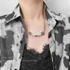 Anhänger Halsketten Mode Punk Stil Würfel Choker Halskette Für Frauen Collares Gothic Perle Hip Hop Party Schmuck Geschenke