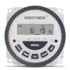 Timers SINOTIMER TM619H-2 30A Weekly Programmable Daily Timer Switch For Lighting With Waterproof Cover