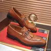 L5 21SS Erkek Loafer'lar Deri Elbise Ayakkabı Marka Tasarımcısı Düz ​​Sürüş Rahat Ayakkabı Erkekler Yüksek Kalite Kahverengi Espadrilles İngiliz Tarzı Boyutu 38-45