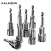 Elektrisk Kraftmagnetisk Skruvmejsel Set Längd Extra Deep Bolt Nut Bit Metrisk 1/4 "Hex Shank Impact Socket Adapter Hand Tools