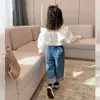 Kot 2022 Yabancı Stil Geniş Bacak Pantolon Kız 'Kore Versiyonu Büyük Düz Uzun Gevşek