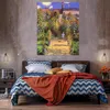 Strada nella pittura a olio da giardino su tela Home Decor Handcrafts / HD Print Wall Art Picture Personalizzazione è accettabile 21061231