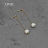 Boucles d'oreilles en perles pour femmes, or 14K, TOMYE ED21026, haute qualité, luxe, simplicité, longue chaîne, cadeaux, bijoux 6118214