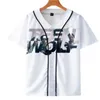 男の夏の安いTシャツ野球ジャージーアニメ3Dプリント通気性Tシャツヒップホップ服卸売035