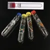 Glass Cigarette Filter Pipes One Hitter Filter Tips Thick Pyrex Smoking tobacco Pipe for dry herb 7cm glass oil burner pipe