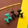 10 pièces/lot 5 couleurs en caoutchouc souple PVC stéréo porte-clés beau cadeau bricolage pendentif voiture intérieur Style coréen ballon chien dessin animé porte-clés porte-clés