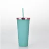 蓋の色の変更のコーヒーカップのプラスチックタンブラーマット仕上げの再利用可能な水のボトル海を使った新しい700mlのわらのマグカップ
