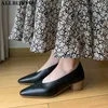 ALLBITEFO soft comfortable genuine leather high heels fashion sexy kitten heels women heels shoes high heel shoes basic shoes 210611