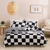 black and white plaid comforter