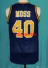 #40 Randy Moss DuPont High School Retro Basketball Jersey Męs