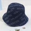 Chapeaux à large bord 2022 délavé Denim seau chapeau dames lettre imprimer Vintage Panama ombrage crème solaire pêcheur casquette hommes Gorras