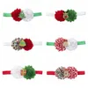 Moda fiori fatti a mano fascia per neonati modello simpatico cartone animato fascia per capelli elastica floreale copricapo per bambini decorazione natalizia