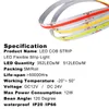 COB Flexibele LED Strip Rope Lights 384LEDS, 512LEDS M Waterdichte lichtstrips, 12V 24V DC Lighing Strips IP66