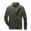 Осенние мужские куртки 100% хлопок повседневная твердая мода тонкий бомбардировщик гольф пальто бейсбол высокое качество M-5XL куртка мужчины 210927