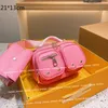 للجنسين الفاخرة فائدة كاميرا حقائب crossbody مصممين 2-piece دراجة نارية حقيبة الكتف المرأة المحافظ الأزياء الصغيرة اللوحات عالية الجودة مع الزهور المطبوعة L21070801