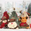 Christmas Gift Decoration Drawstring Bag Linen Candy Bag Cartoon Santa Claus Snowman Elk Christmas Gift Bag Pouch Xmas Apple Bags DBC VT1028 GYQ