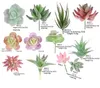 12pcs / 세트 인공 즙이 많은 가짜 가짜 꽃 미니 PVC 시뮬레이션 플로랄 식물 공예 홈 사무실 장식 210925