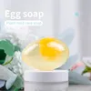 Natürliche Bio-Kollagen-Ei-Seife, handgefertigte, aufhellende, reinigende Seife, Gesichtsbadeseifen, 80 g
