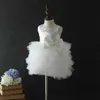 Sequins Yaka Çocuk Kızlar Kek Elbise Çocuklar Örgün Düğün Balo Noel ve Yıl Tutu Bel 210529 Yaylar ile